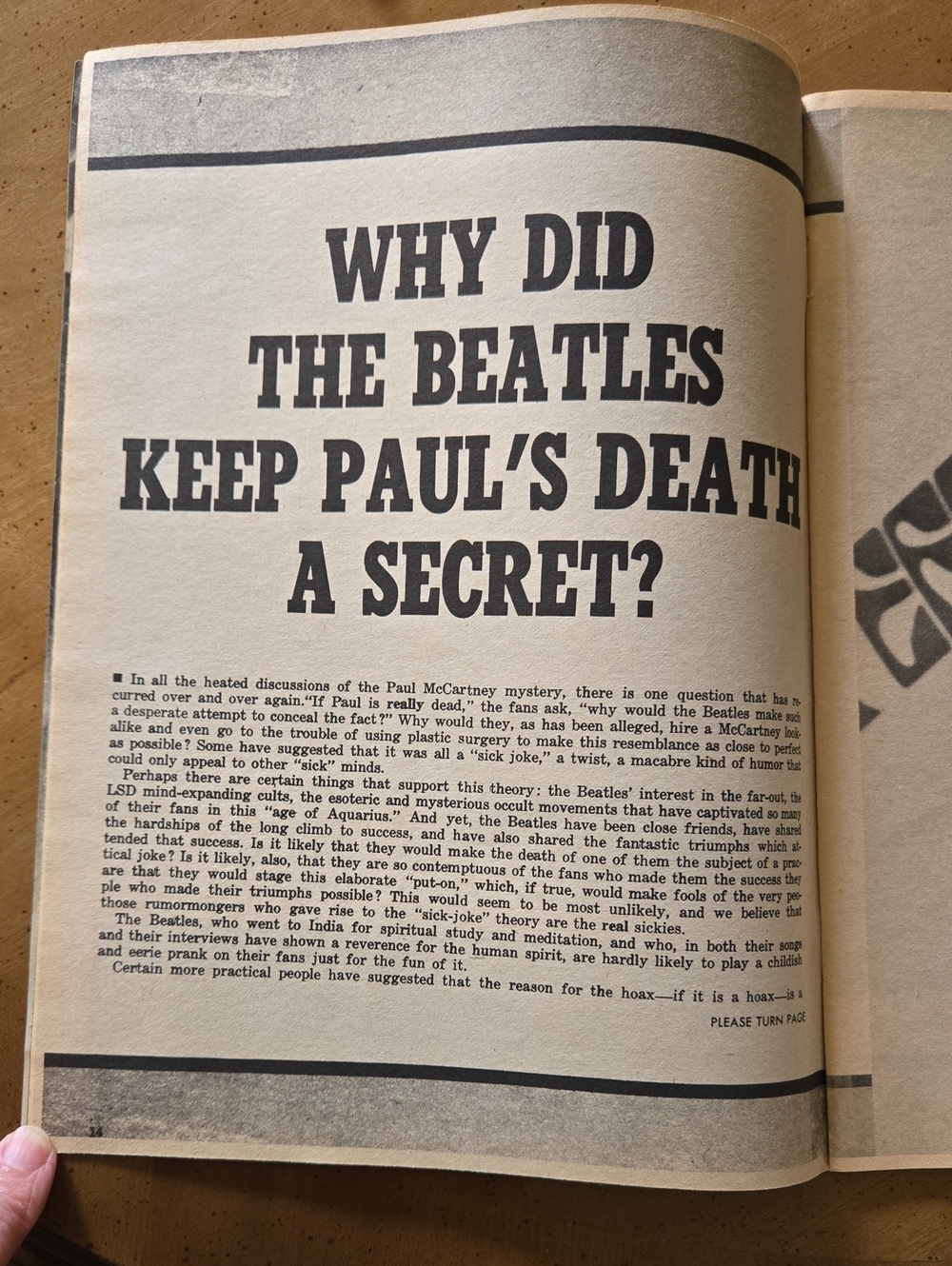 Vintage Beatles Magazine Paul McCartney Dead - Picture 4 of 7